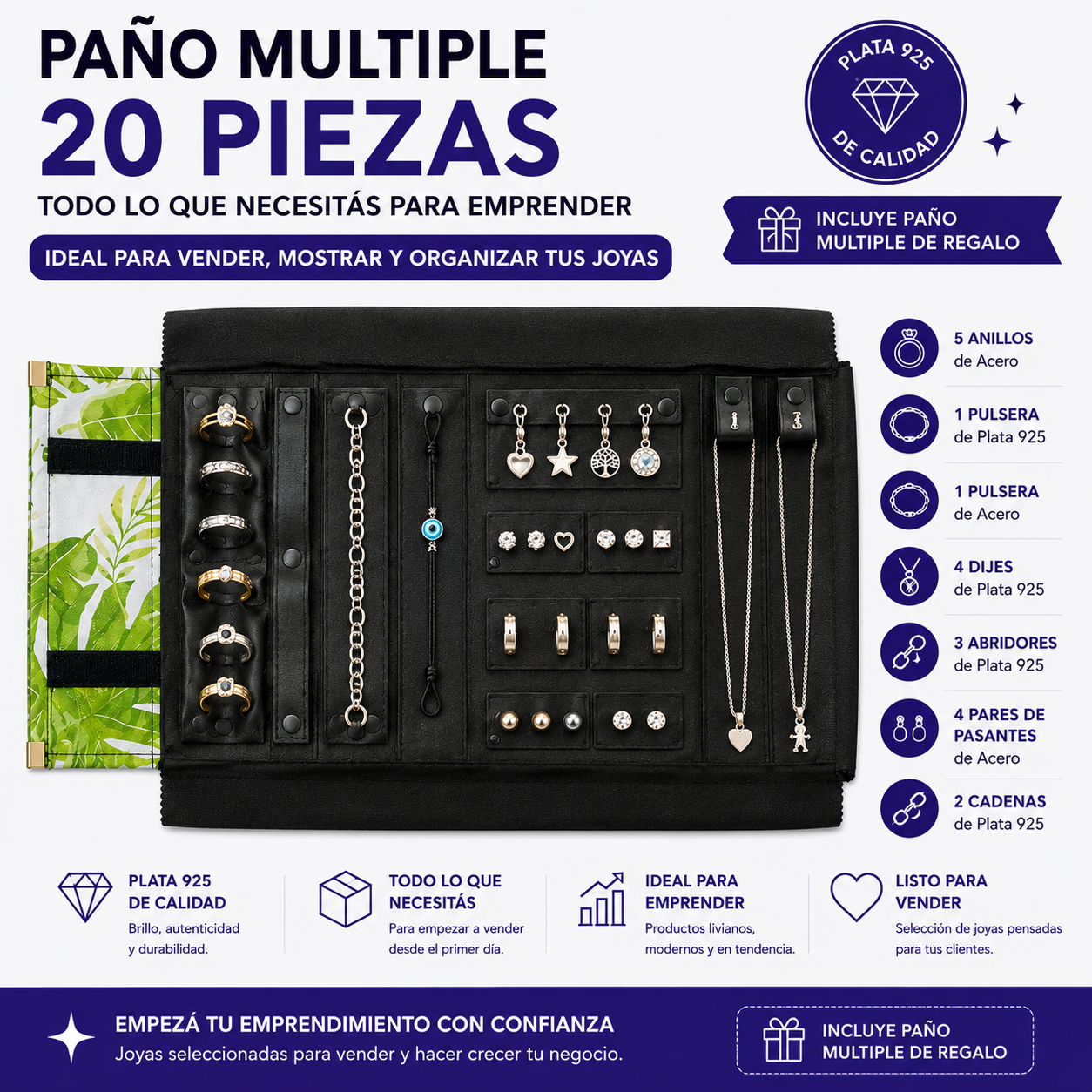 PAÑO MULTILPE ARMADO 20 PIEZAS (foto ilustrativa)- PA02A