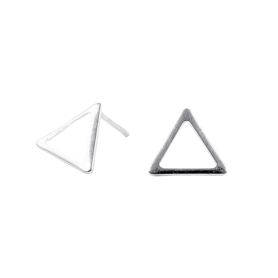 AROS DE PLATA 925 PASANTE TRIANGULO CALADO - A5647 - Imagen 2