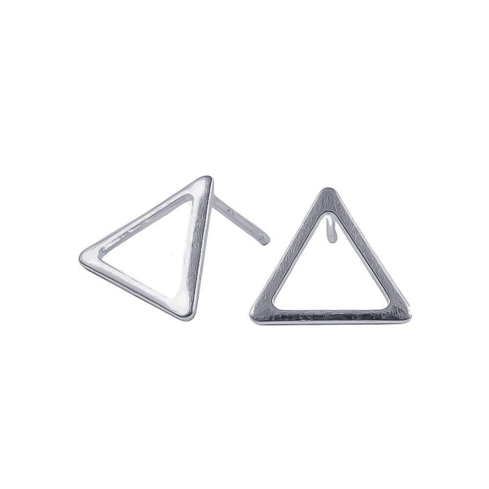 AROS DE PLATA 925 PASANTE TRIANGULO CALADO - A5647