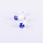 ABRIDORES PREMIUM DE PLATA 925 CON ZIRCONIA AZUL MEDIANO - Imagen 2