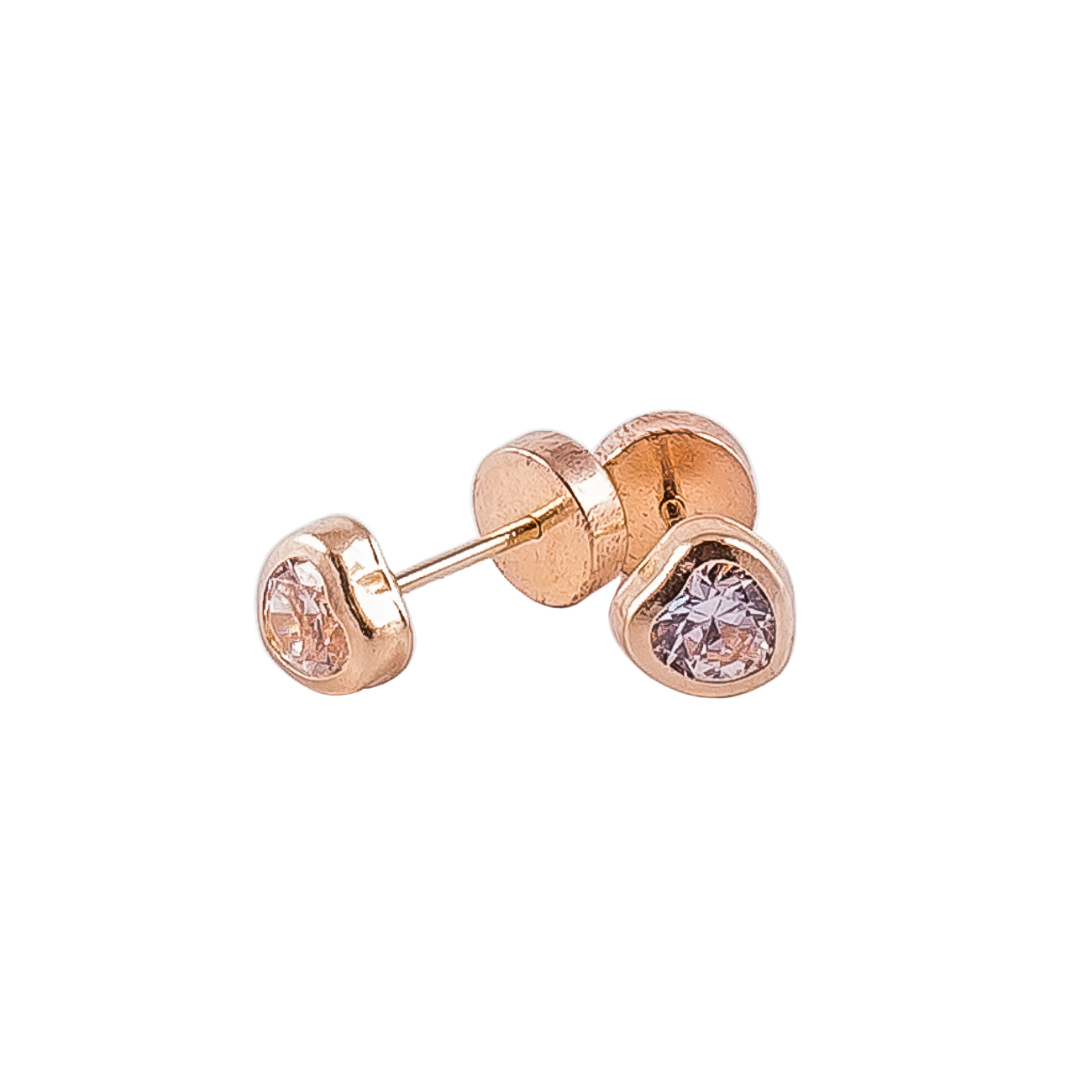 Yazilind Orecchini Donna Placcati Oro 18K Con Zirconia Cubica – Triangolo Mini Piccolo – Cod. 1076E0445, Chiaro