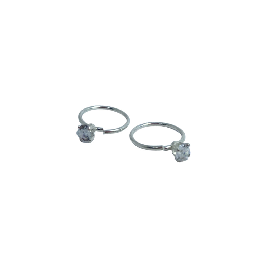 PIERCING ACERO BLANCO CON CUBIC ENGARZADO - ACEPB20