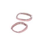 AROS DE PLATA 925 ARGOLLA ROSE OVALADO CHICO - AGR14 - Imagen 2