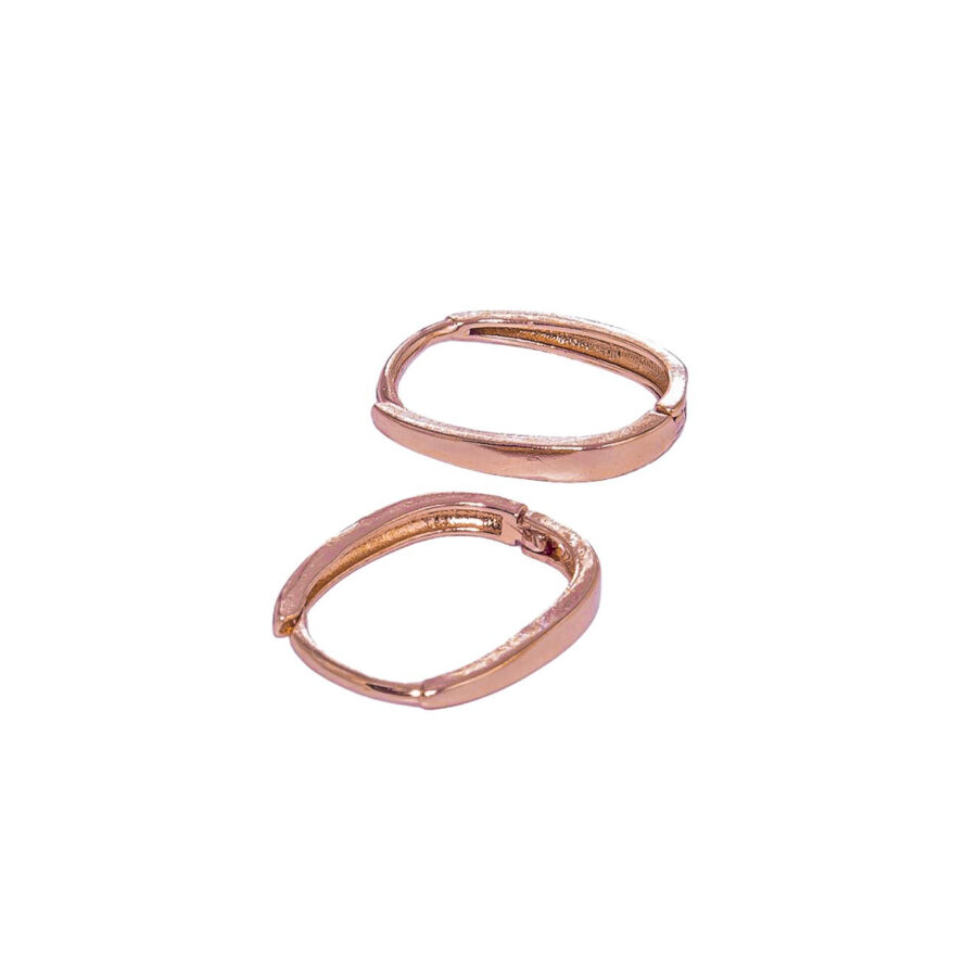 AROS DE PLATA 925 ARGOLLA ROSE OVALADO CHICO - AGR14