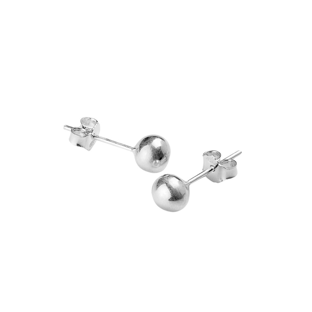 AROS DE PLATA 925 PELOTITA LISA MEDIANA-ARCP03 - Imagen 2
