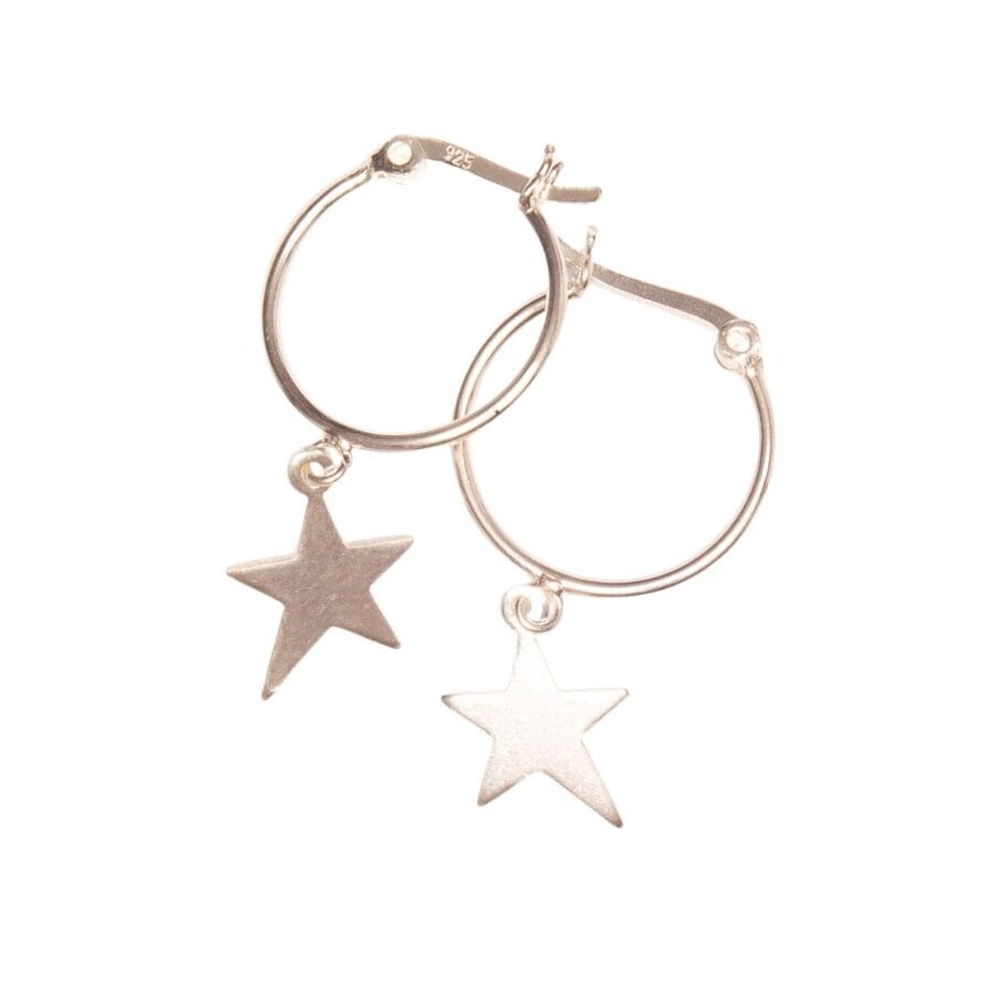 AROS ARGOLLA DE PLATA 925 CRIOLLITAS + DIJE DE ESTRELLA