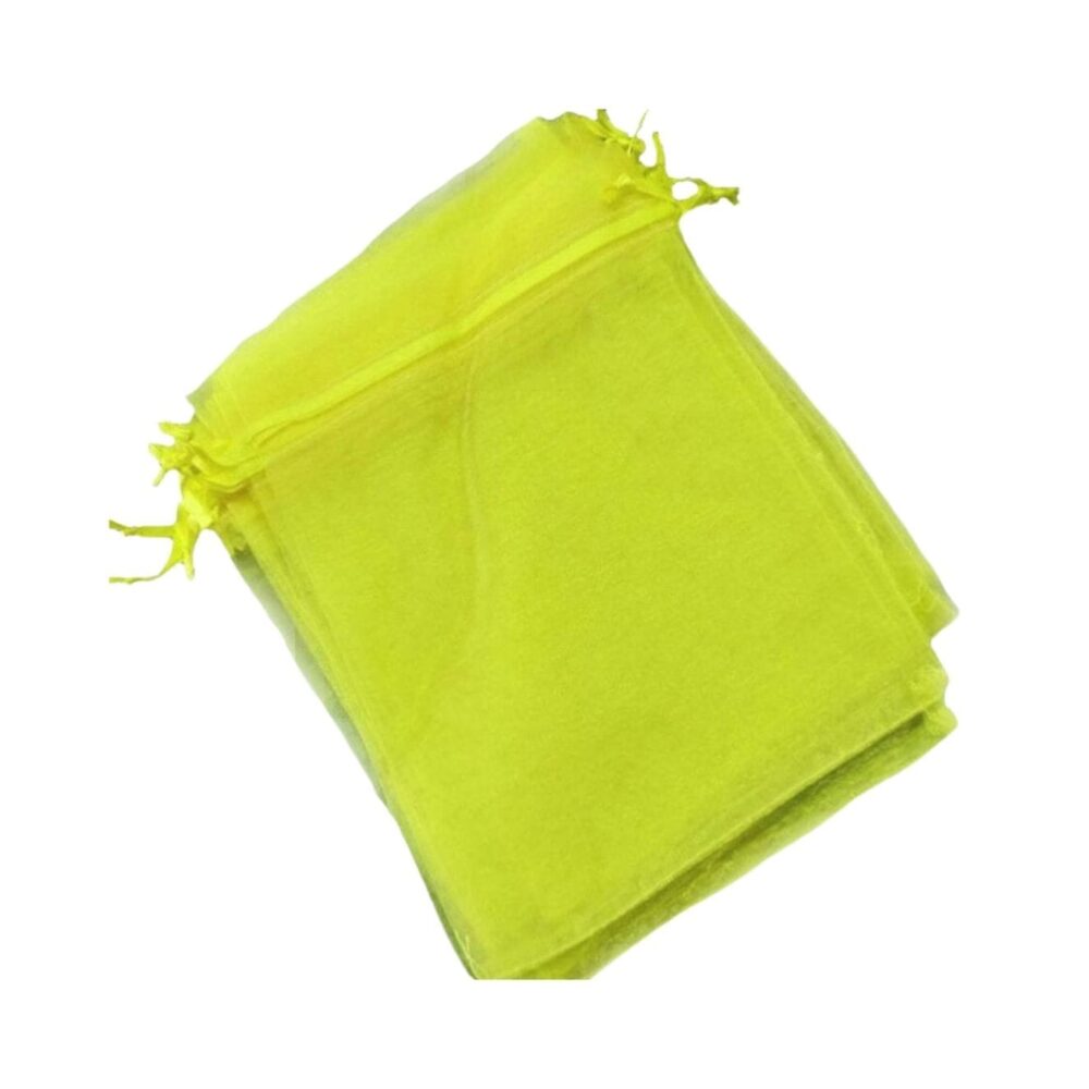 BDO05-BOLSAS DE ORGANZA AMARILLA POR 5 UNIDADES