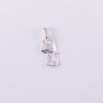 DIJE DE PLATA 925 GATITO LABRADO CON COLGANTE SUPERIOR - Imagen 2