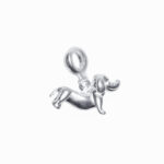 DIJE DE PLATA 925 PERRO SALCHICHA - D2109