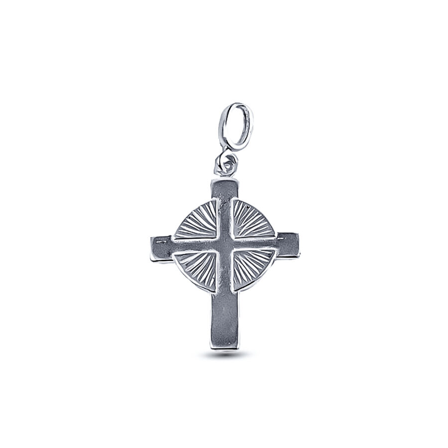 DIJE DE PLATA 925 CRUZ CON CIRCULO -D2116 - Imagen 2