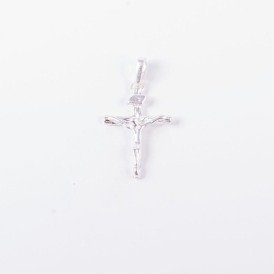 D2120 - DIJE PLATA 925 CRUZ CON JESUS FINA - Imagen 2