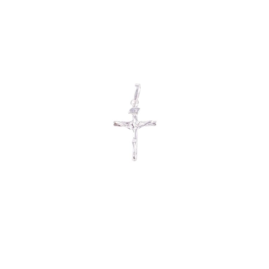 D2120 - DIJE PLATA 925 CRUZ CON JESUS FINA