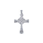 DIJE PLATA 925 CRUZ CON ZIRCONIA GRANDE - D2129 - Imagen 2