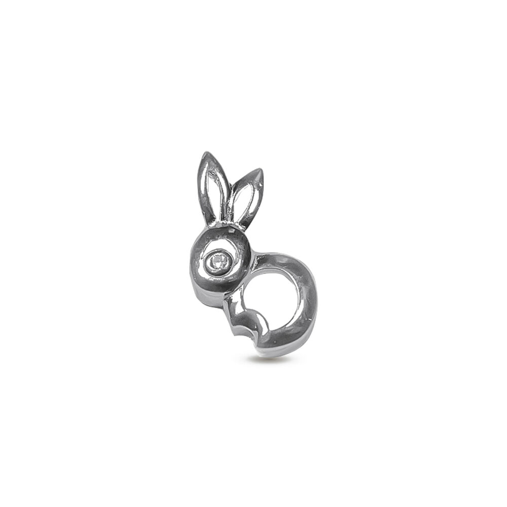 DIJE DE PLATA 925 CONEJO OJO ZIRCONIA - D2199 - Imagen 2