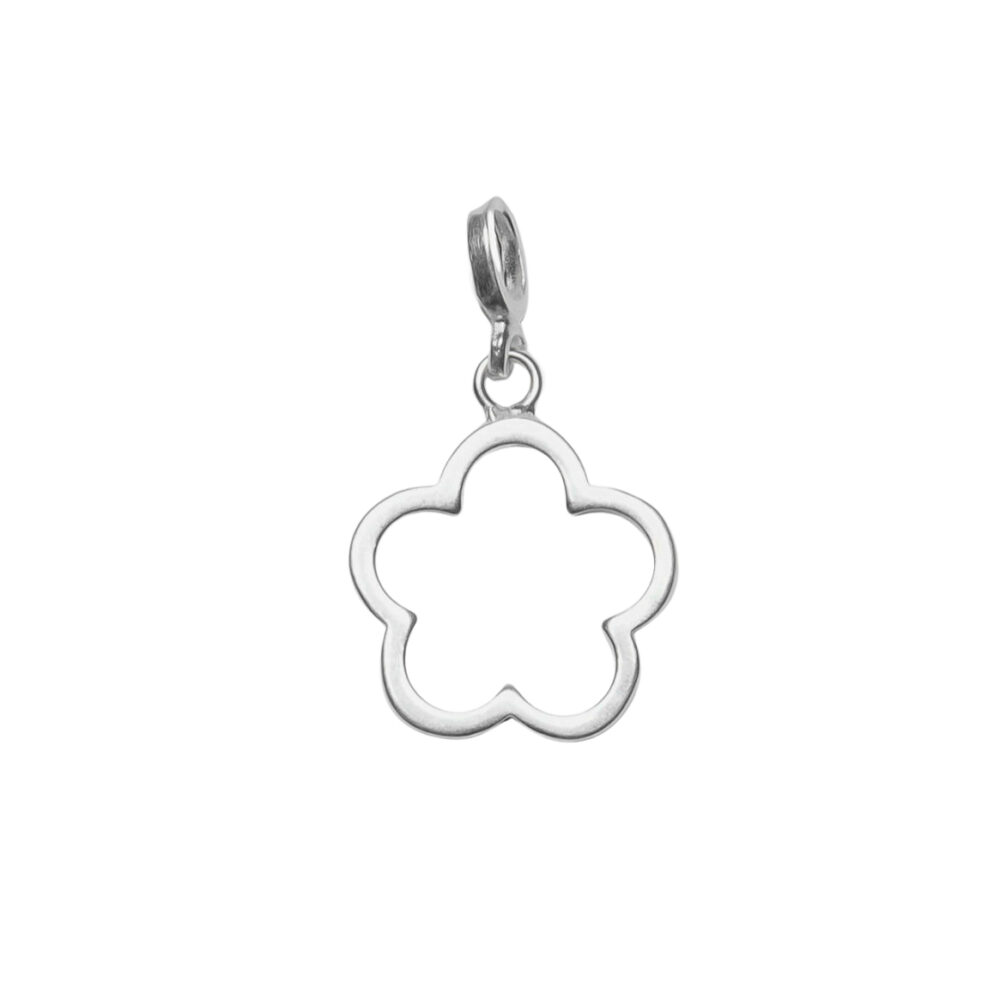 DIJE DE PLATA 925 FLOR HUECA-D2287A