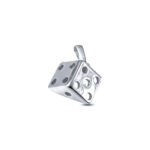 DIJE DE PLATA 925 DADO LISO - D2350B - Imagen 2