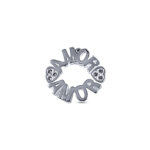 DIJE DE PLATA 925 CIRCULO AMOR CORAZON CON TRES CUBIC - Imagen 2