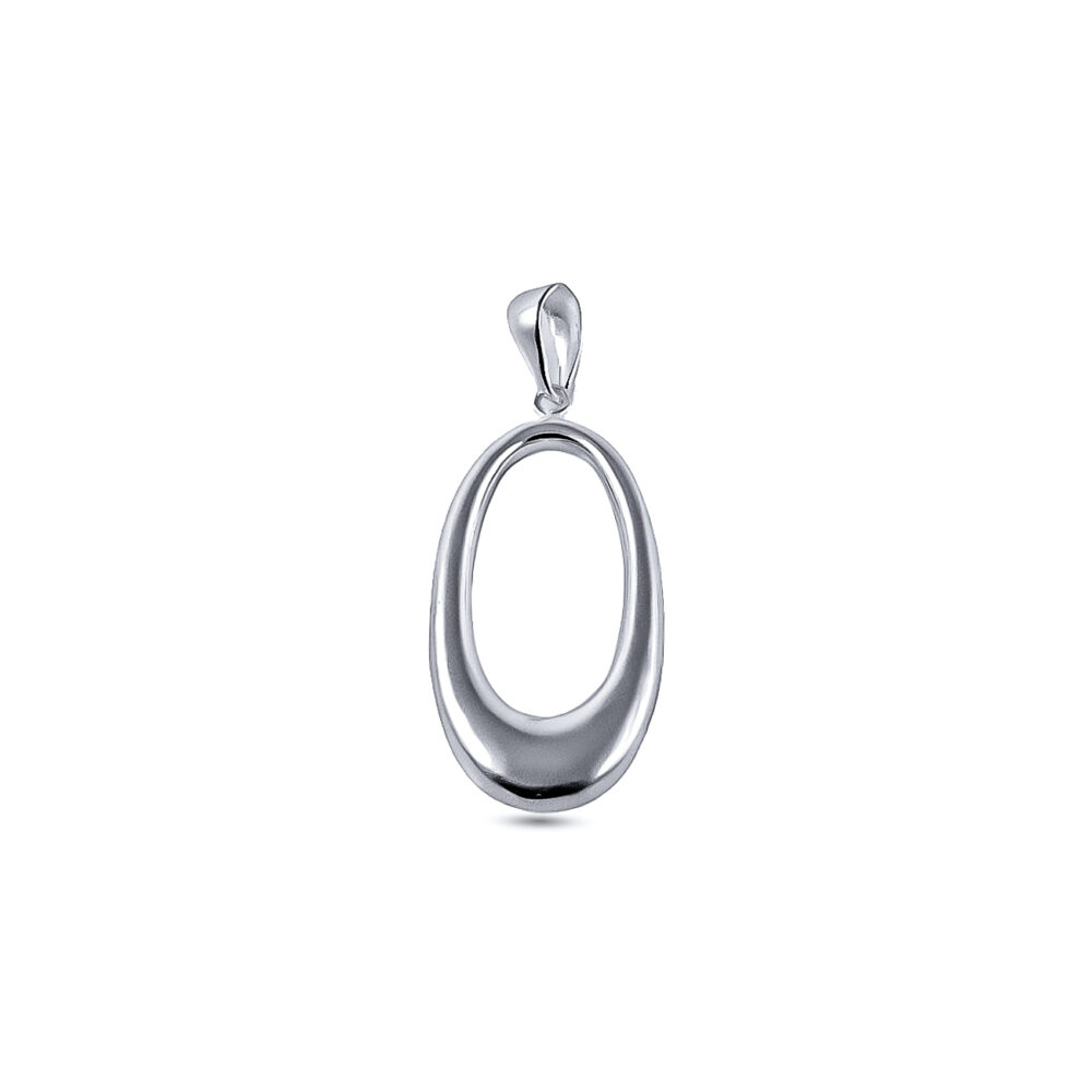 DIJE DE PLATA 925 ÓVALO LARGO - D2355 - Imagen 2