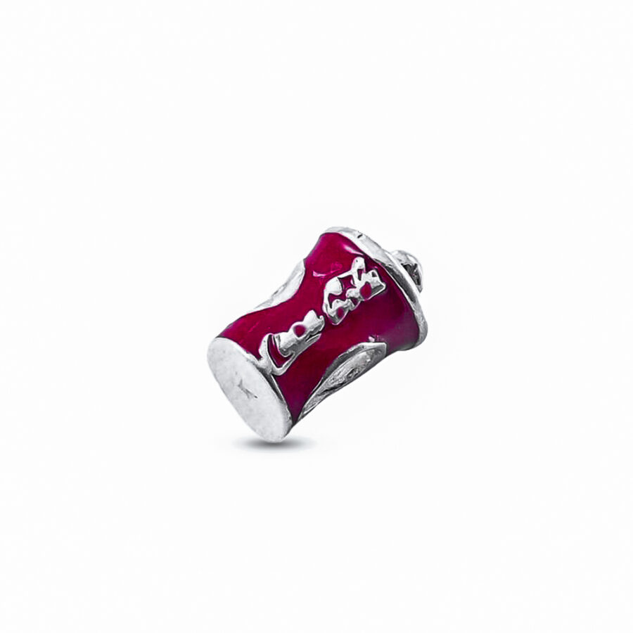 DIJE DE PLATA 925 DONA PASANTE COCACOLA COLOR ROJO - D2384 - Imagen 2