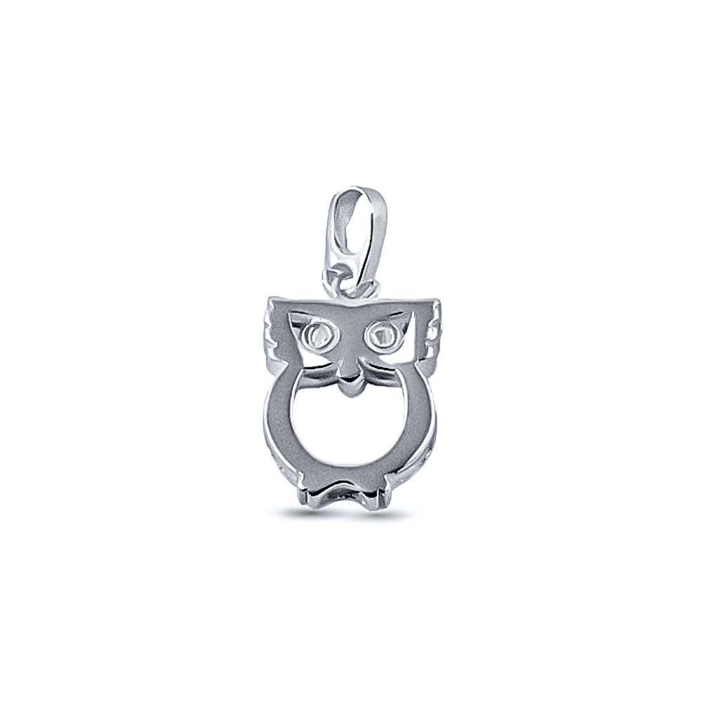 DIJE DE PLATA 925 BÚHO HUECO - D246 - Imagen 2