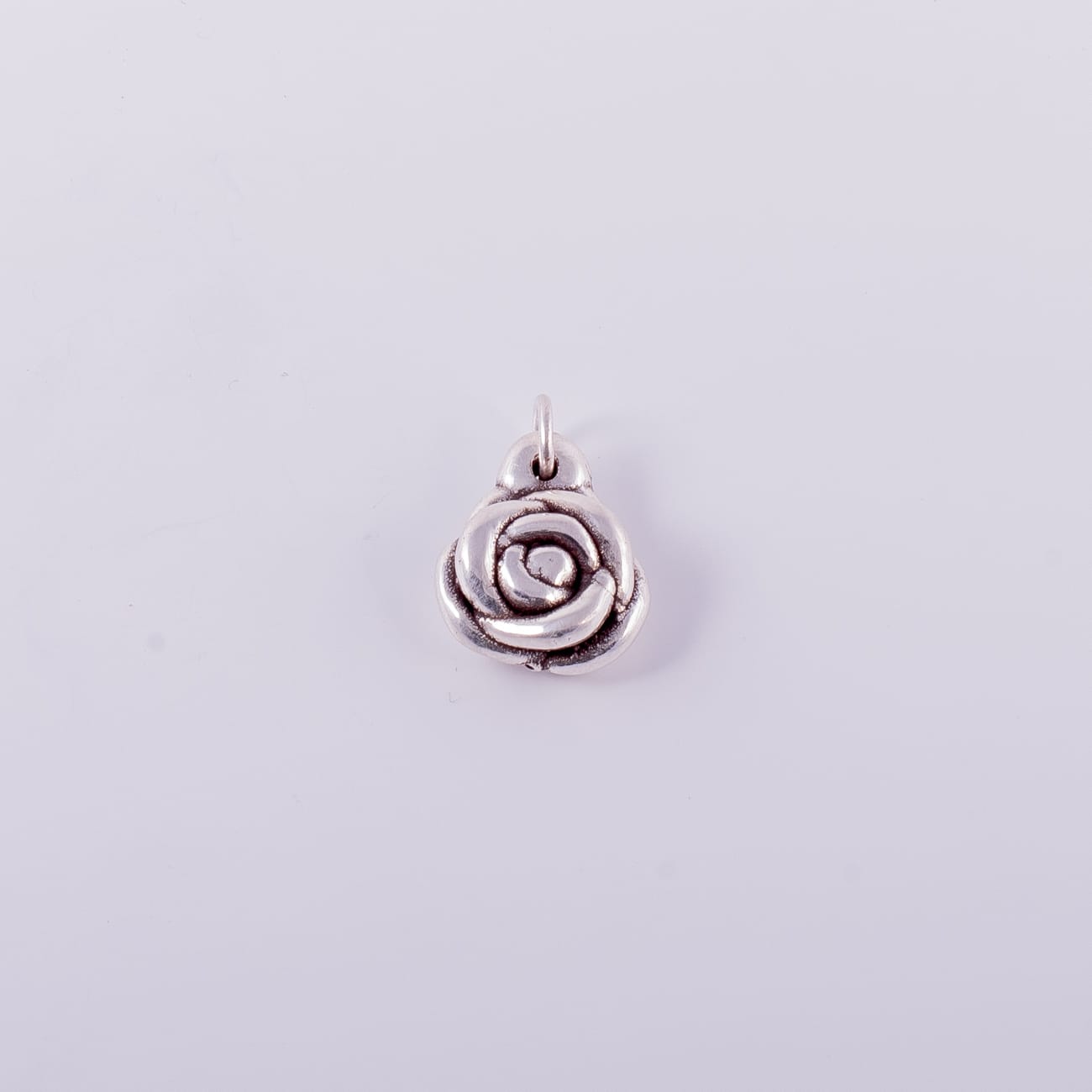 D2563 - DIJE DE PLATA 925 ROSA INFLADA MEDIANA - Imagen 2