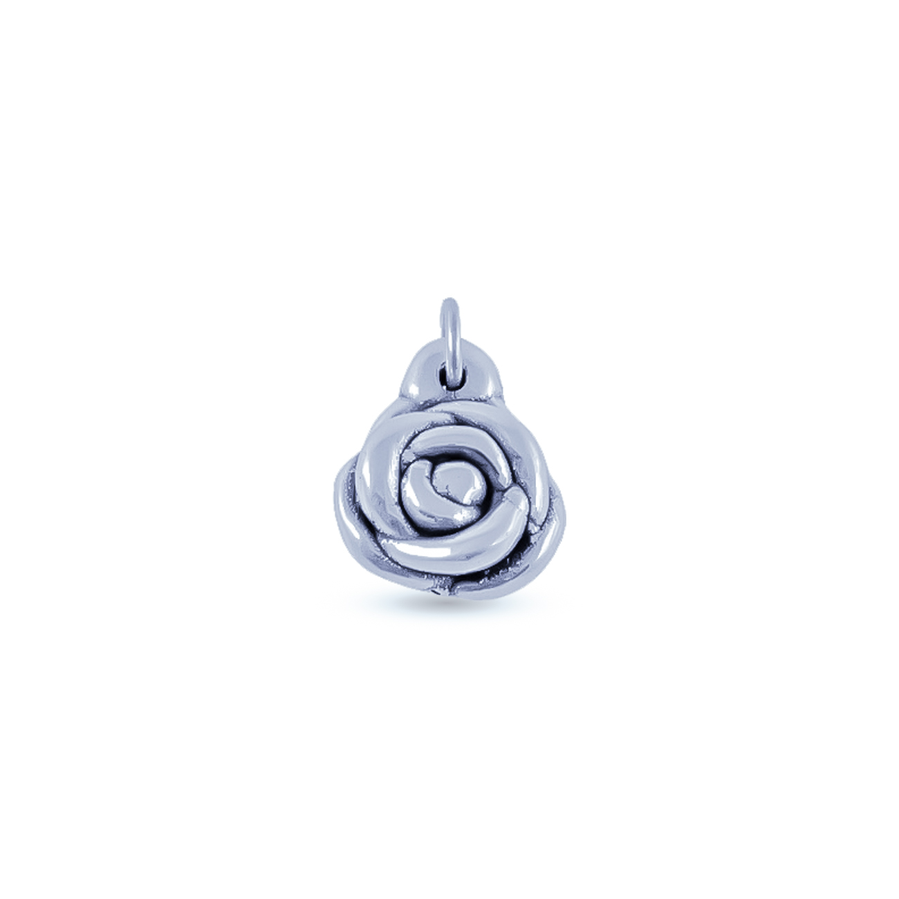 D2563 - DIJE DE PLATA 925 ROSA INFLADA MEDIANA