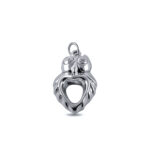 DIJE DE PLATA 925 BUHO INFLADO GRANDE CALADO - D2568 - Imagen 2