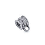 DIJE DE PLATA 925 EMPAVONADO TUBULAR - D2633 - Imagen 2
