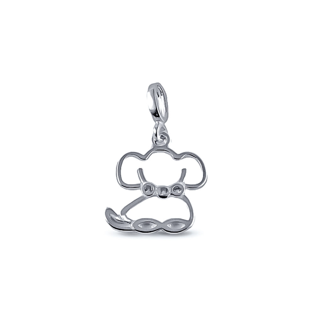 DIJE DE PLATA 925 ELEFANTE HUECO CON ZIRCONIA-D2674 - Imagen 2