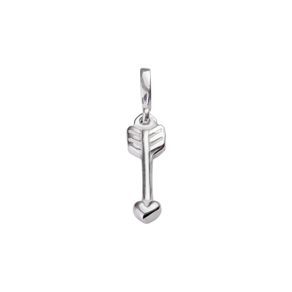 DIJE DE PLATA 925 FLECHA PUNTA CORAZON -D2678 - Imagen 2