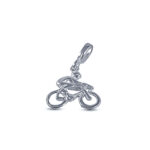 DIJE DE PLATA 925 BICICLETA CON PERSONA MEDIANA - D2685 - Imagen 2