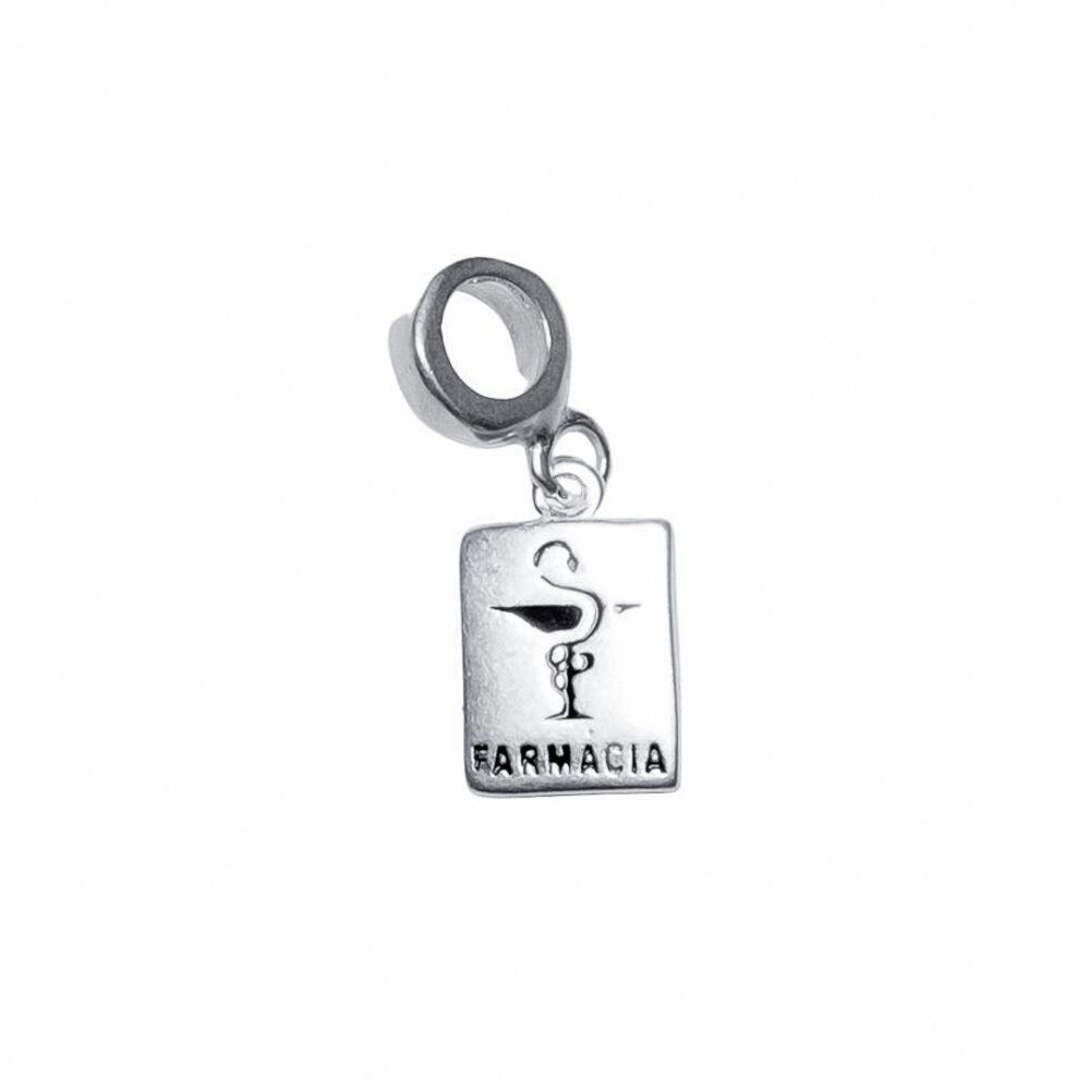DIJE DE PLATA 925 DONA RECTANGULO FARMACIA - D2692