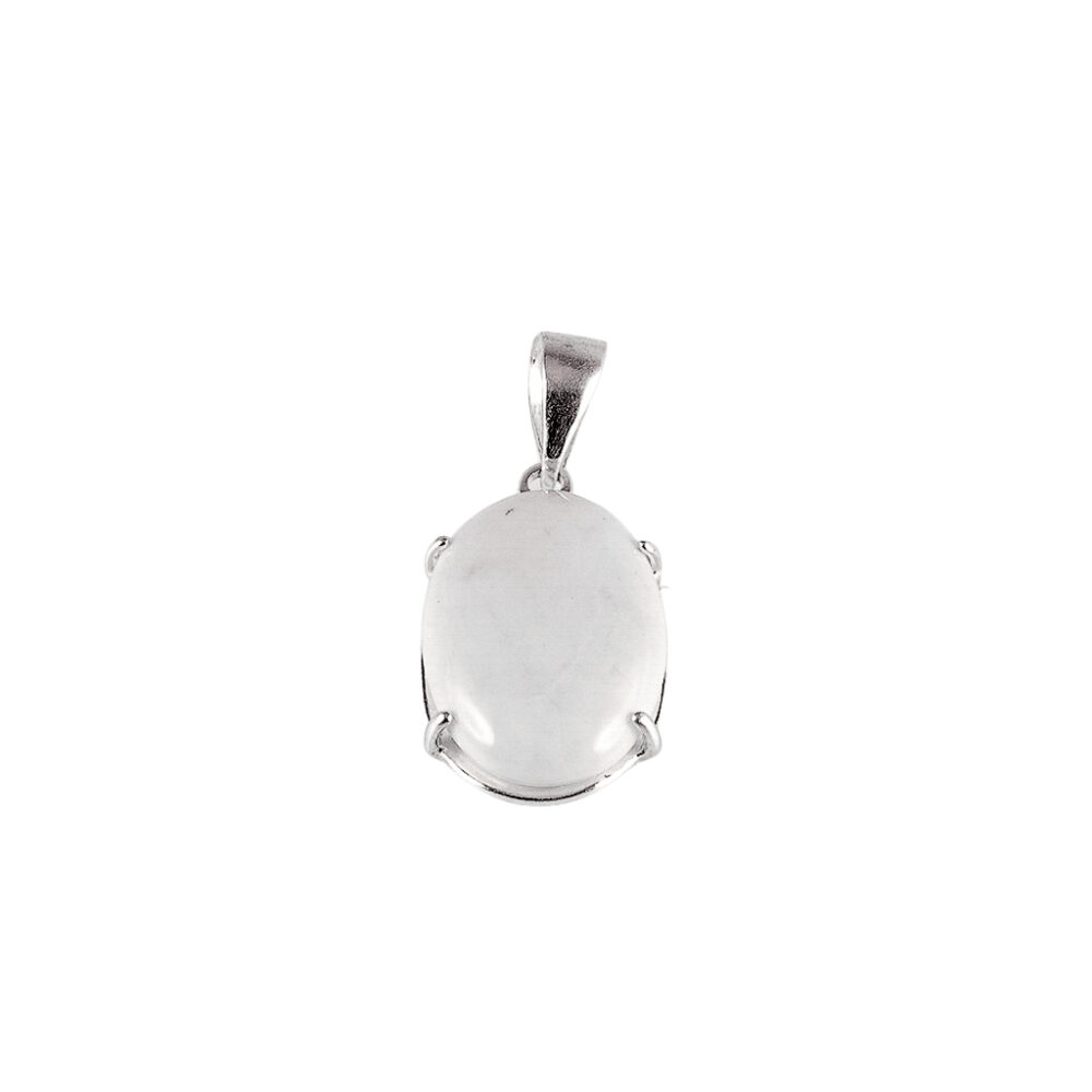 DIJE DE PLATA 925 OVALO PIEDRA NATURAL - D2695 - Imagen 3