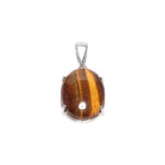 DIJE DE PLATA 925 OVALO PIEDRA NATURAL - D2695 - Imagen 2