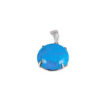 DIJE DE PLATA 925 CÍRCULOS PIEDRA NATURAL - D2696 - Imagen 2