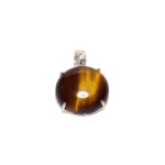 DIJE DE PLATA 925 CÍRCULOS PIEDRA NATURAL - D2696 - Imagen 3