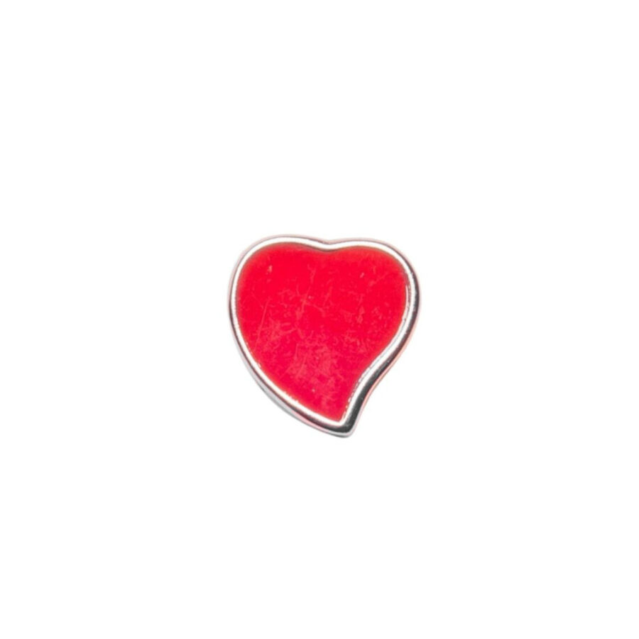 DIJE DE PLATA 925 CHATO ROSE CORAZON - D2853 - Imagen 2