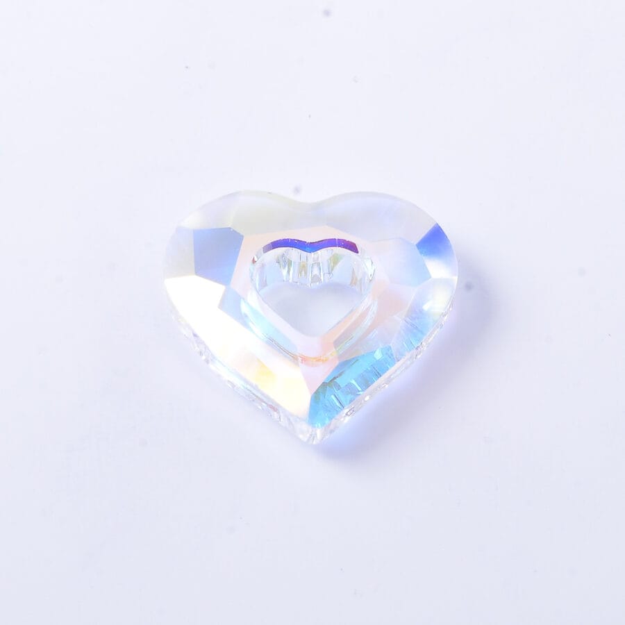 D2909 - DIJE CRISTAL EN FORMA DE CORAZON - Imagen 2