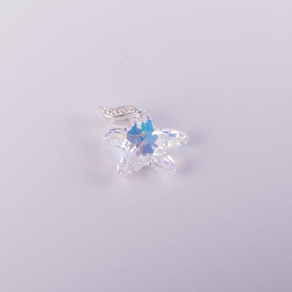 D2933 - DIJE PLATA 925 ESTRELLA DE MAR CRISTAL - Imagen 2