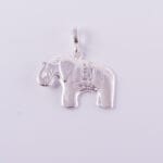 D297 - DIJE DE PLATA 925 ELEFANTE MONTURA CALADA - Imagen 2