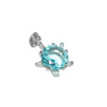 DIJE DE PLATA 925 ZIRCONIA CON ENGARCE DE FLOR - Imagen 2