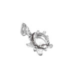 DIJE DE PLATA 925 ZIRCONIA CON ENGARCE DE FLOR - Imagen 3