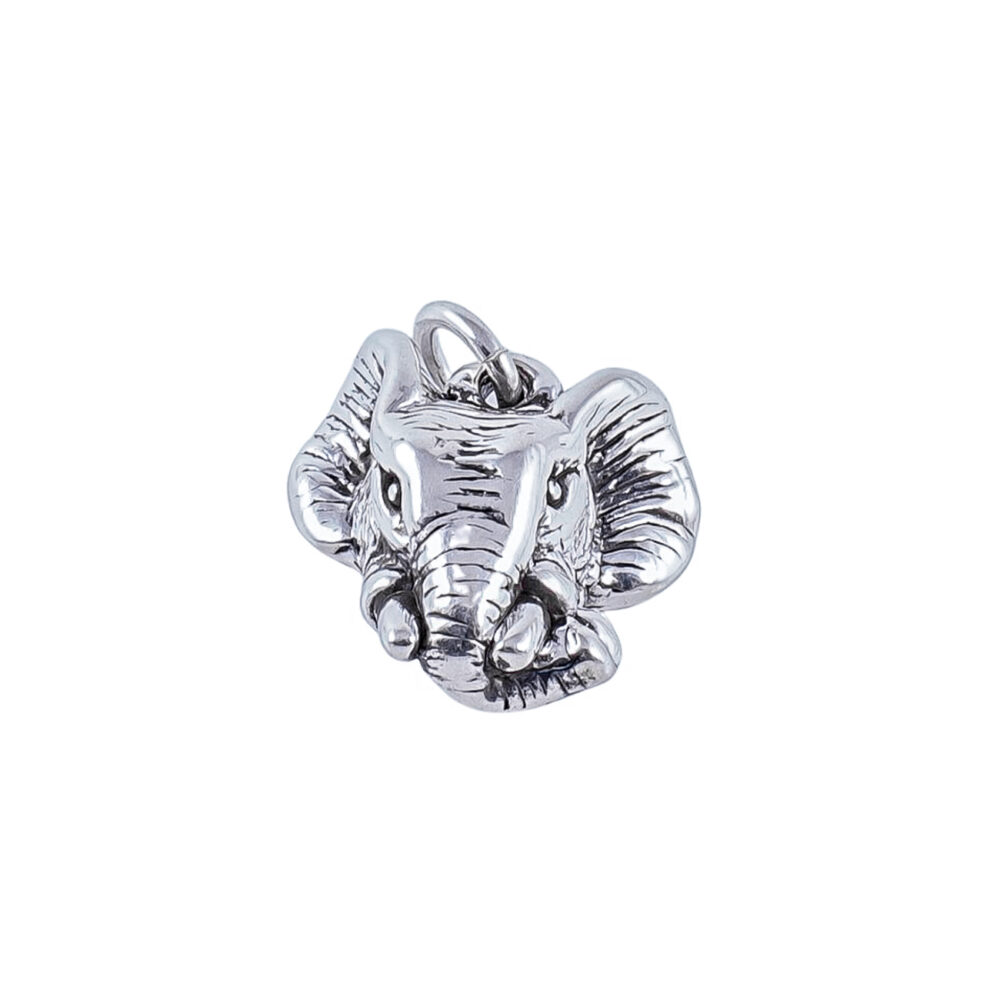 DIJE DE PLATA 925 INFLADO CON ROSTRO DE ELEFANTE - DIJ002