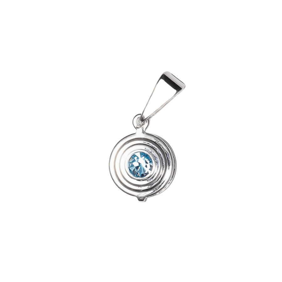 DIJE DE PLATA 925 CIRCULO CON ZIRCONIA EN EL CENTRO - DJZ67 - Imagen 3