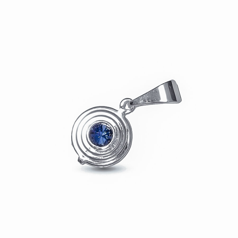DIJE DE PLATA 925 CIRCULO CON ZIRCONIA EN EL CENTRO - DJZ67