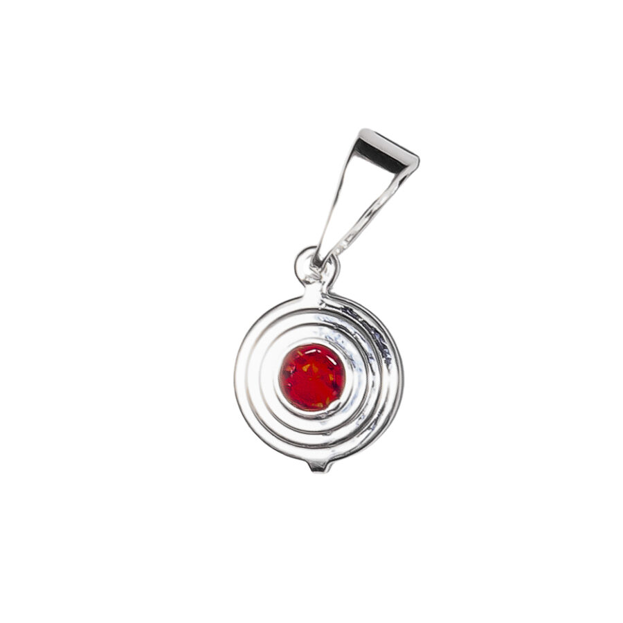 DIJE DE PLATA 925 CIRCULO CON ZIRCONIA EN EL CENTRO - DJZ67 - Imagen 2