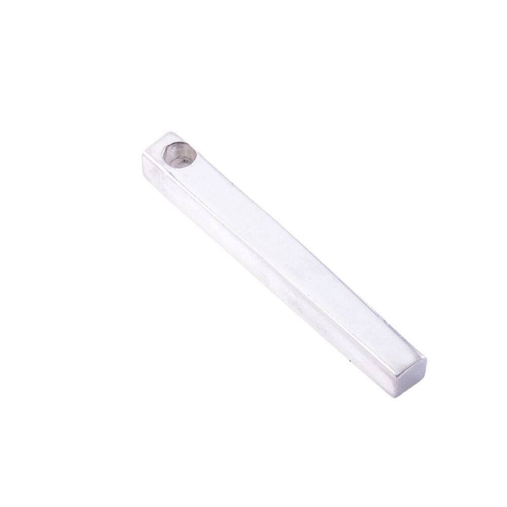 DIJE DE PLATA 925 PALITO RECTANGULAR LISO 2CM