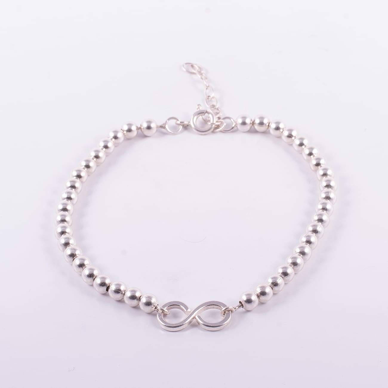 P4429 - PULSERA DE PLATA 925 INFINITO CON PELOTITAS - Imagen 2