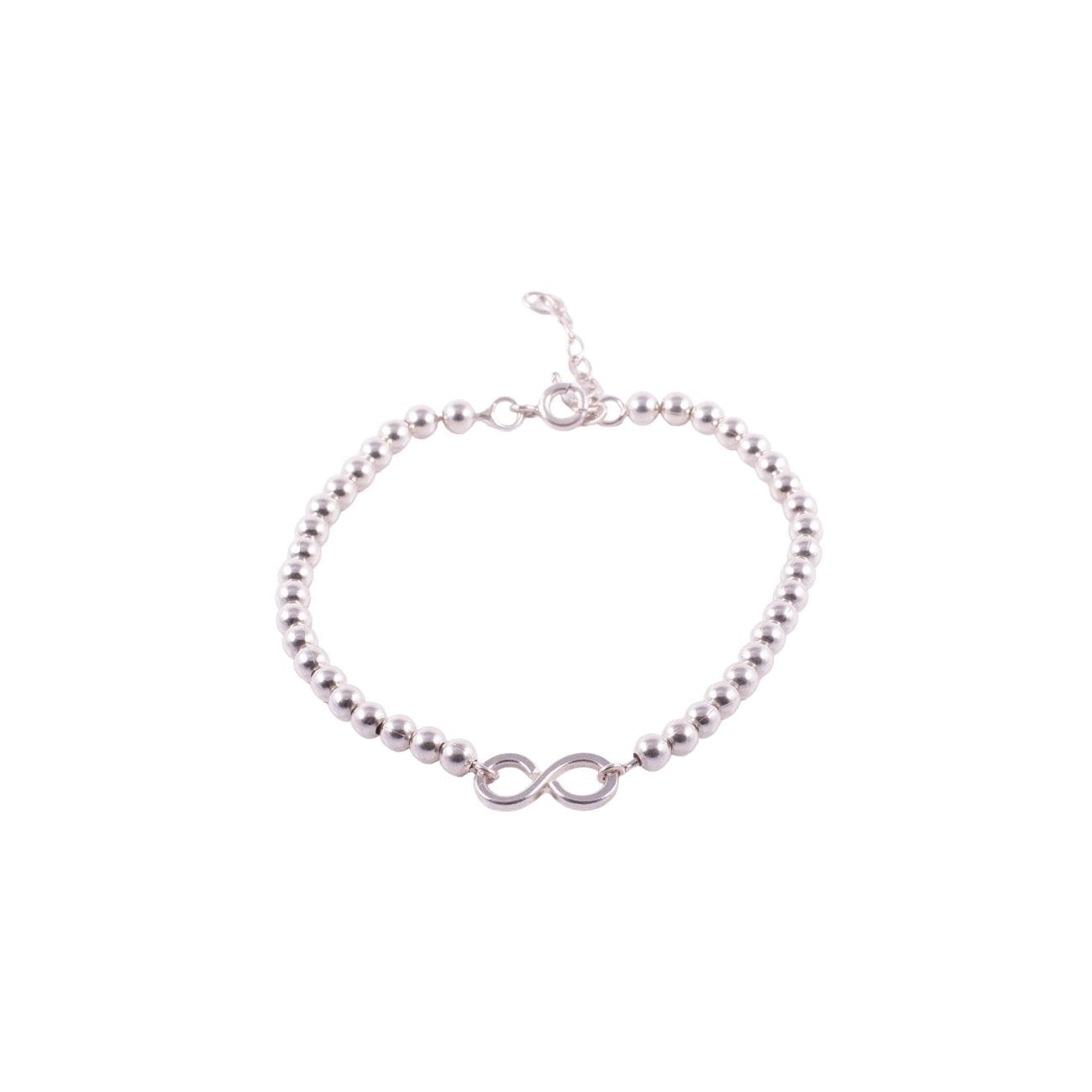 P4429 - PULSERA DE PLATA 925 INFINITO CON PELOTITAS