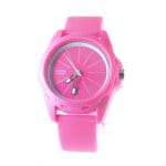 RELOJ MoDe CON MALLA FUCSIA Y DETALLES CELESTE-RE064 - Imagen 2
